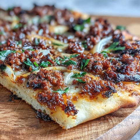 Turkish Lahmacun Pizza with savory lamb topping, crispy crust, and sumac.