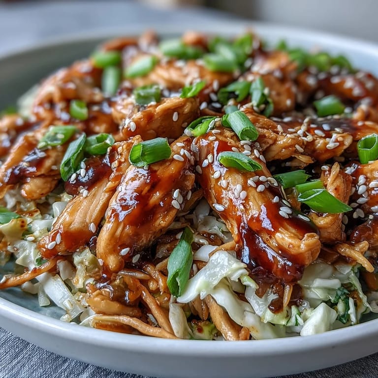 Saucy Egg Roll Bowls with Chicken and Cabbage combine sweet onions and ginger for an easy, low-carb weeknight dinner.