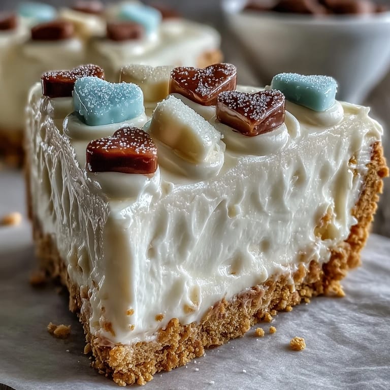 Vibrant pink whipped frosting covers the Candy Hearts Fake Cake, dotted with crunchy conversation hearts and sprinkles. 