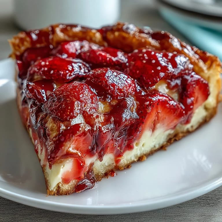 Rustic strawberry galette with almond frangipane, golden pastry folds over sweet fresh berries in this easy dessert.