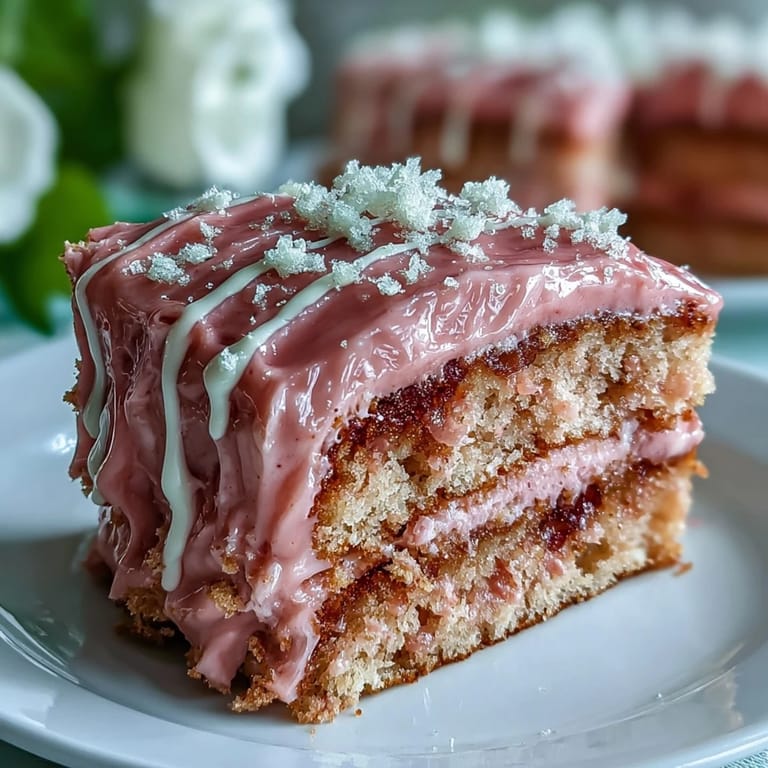 A stunning blush pink Rosé Velvet Cake with creamy frosting, adorned with a luxurious gold drip for a bridal shower centerpiece.