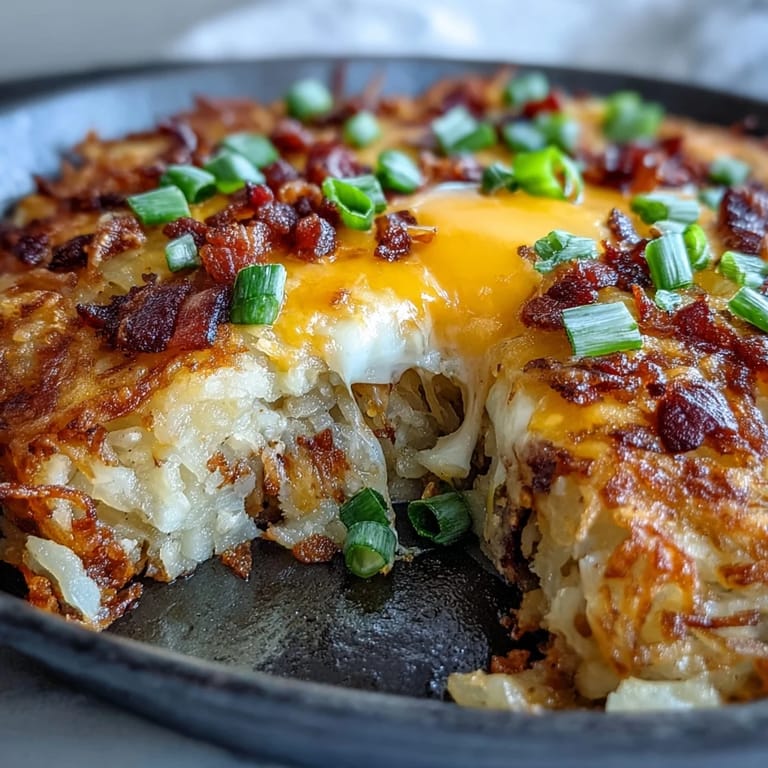 Serve this colorful loaded hash brown skillet, a festive breakfast feast for Dad.